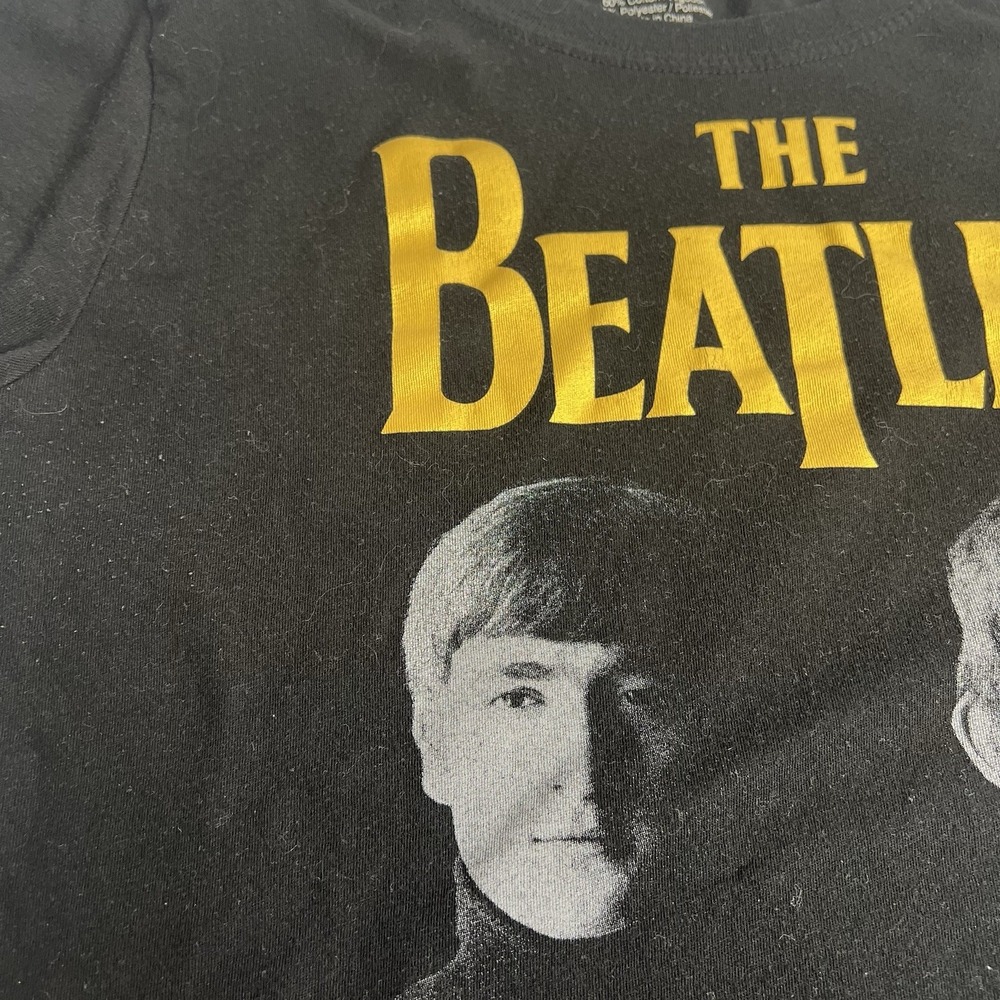 The Beatles Black Teens Kids Short Sleeve Logo‎ T-Shirt black XXL 19 Gold Lennon